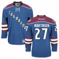 Mens Reebok Colorado Avalanche #27 Andreas Martinsen Authentic Blue Third NHL Jersey