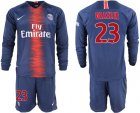 2018-19 Paris Saint-Germain 23 DRAXLER Home Long Sleeve Soccer Jersey