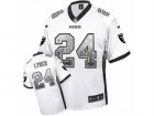 Mens Nike Oakland Raiders #24 Marshawn Lynch Elite White Drift Fashion NFL Jersey