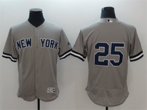 Yankees #25 Gleyber Torres Gray Flexbase Jersey