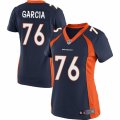 Women's Nike Denver Broncos #76 Max Garcia Limited Navy Blue Alternate NFL Jersey