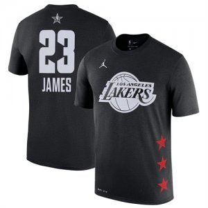 Lakers #23 Lebron James Black 2019 NBA All-Star Game Men\'s T-Shirt