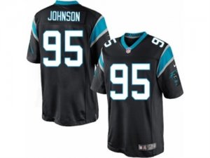 Mens Nike Carolina Panthers #95 Charles Johnson Limited Black Team Color NFL Jersey