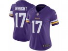 Women Nike Minnesota Vikings #17 Jarius Wright Vapor Untouchable Limited Purple Team Color NFL Jersey