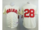 MLB Cleveland Indians #28 Corey Kluber Cream Cool Base jerseys