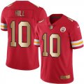 Nike Chiefs #10 Tyreek Hillt Red Gold Vapor Untouchable Limited Jersey