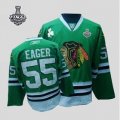 nhl jerseys chicago blackhawks #55 eager green[2013 stanley cup]