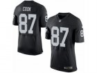 Mens Nike Oakland Raiders #87 Jared Cook Elite Black Team Color NFL Jersey