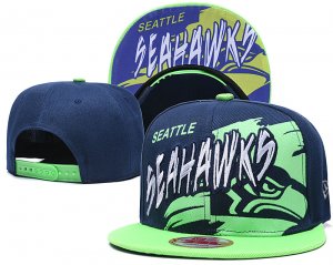 Seahawks Team Logo Navy Green Adjustable Hat TX