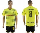 2017-18 Dortmund 8 GUNDOGAN Home Soccer Jersey