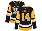 Women Adidas Pittsburgh Penguins #14 Chris Kunitz Black Home Authentic Stitched NHL Jersey