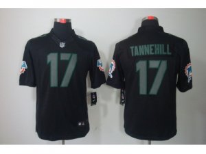 Nike NFL Miami Dolphins #17 Ryan Tannehill Black Jerseys(Impact Limited)