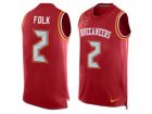 Nike Tampa Bay Buccaneers #2 Nick Folk Limited Red Player Name & Number Tank Top NFL Jersey