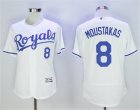 Royals #8 Mike Moustakas White Flexbase Jersey