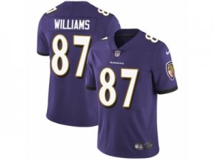 Mens Nike Baltimore Ravens #87 Maxx Williams Vapor Untouchable Limited Purple Team Color NFL Jersey