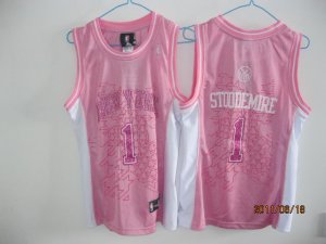 women nba new york knicks #1 stoudemire pink