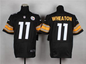 Nike NFL Pittsburgh Steelers #11 wheaton black jerseys[Elite]