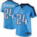 Womens Nike Tennessee Titans #24 Daimion Stafford Limited Light Blue Rush NFL Jersey
