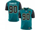 Mens Nike Jacksonville Jaguars #90 Stefan Charles Elite Teal Green Team Color NFL Jersey