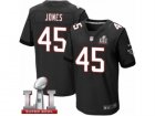 Mens Nike Atlanta Falcons #45 Deion Jones Elite Black Alternate Super Bowl LI 51 NFL Jersey