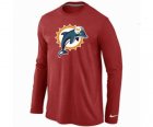 Nike Miami Dolphins Logo Long Sleeve T-Shirt RED