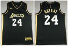 Lakers #24 Kobe Bryant Black Gold 2021 Nike Swingman Jersey