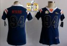 Women Nike Broncos #94 DeMarcus Ware Navy Blue Super Bowl 50 Stitched Draft Him Shimmer Jersey