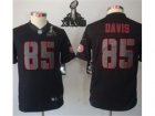 2013 Nike Super Bowl XLVII NFL Youth San Francisco 49ers #85 Vernon Davis Black Jerseys(Impact Limited)
