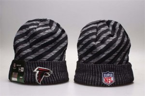 Falcons Fresh Logo Black Stripe Cuffed Knit Hat YP