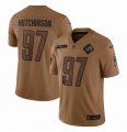 Mens Detroit Lions #97 Aidan Hutchinson Nike Brown 2023 Salute To Service Limited Jersey