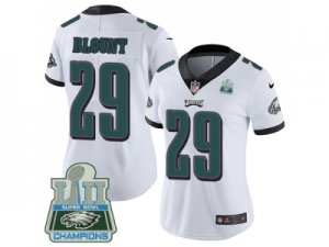 Womens Nike Philadelphia Eagles #29 LeGarrette Blount White Super Bowl LII Champions Stitched NFL Vapor Untouchable Limited Jersey