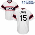 Men's Majestic Chicago White Sox #15 Brett Lawrie Replica White 2013 Alternate Home Cool Base MLB Jersey