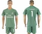 2017-18 Real Madrid 1 ICASILLAS Green Goalkeeper Soccer Jersey