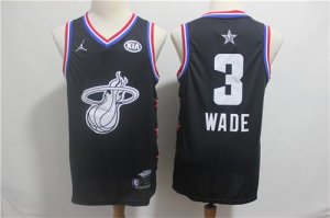 Heat #3 Dwyane Wade Black 2019 NBA All-Star Game Jordan Brand Swingman Jersey