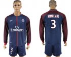 2017-18 Paris Saint-Germain 3 KIMPEMBE Home Long Sleeve Soccer Jersey