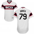 2016 Men Chicago White Sox #79 Jose Abreu Majestic White-Navy Flexbase Authentic Collection player Jersey