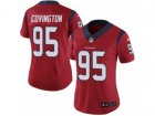 Women Nike Houston Texans #95 Christian Covington Vapor Untouchable Limited Red Alternate NFL Jersey