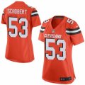 Womens Nike Cleveland Browns #53 Joe Schobert Limited Orange Alternate NFL Jersey