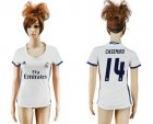 Womens Real Madrid #14 Casemiro Home Soccer Club Jersey