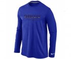 Nike San Diego Charger Authentic font Long Sleeve T-Shirt blue