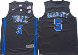 Duke Blue Devils #5 RJ Barrett Black Nike College Basketball Jersey