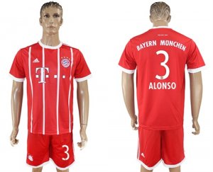 2017-18 Bayern Munich 3 ALONSO Home Soccer Jersey