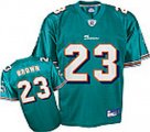 nfl miami dolphins #23 ronnie brown green[kids]