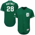 Men's Majestic Detroit Tigers #28 J. D. Martinez Green Celtic Flexbase Authentic Collection MLB Jersey