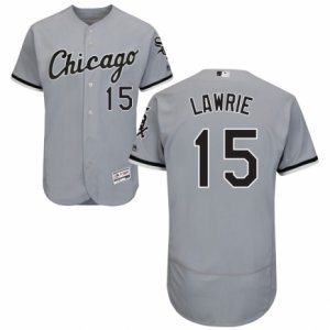 Men\'s Majestic Chicago White Sox #15 Brett Lawrie Grey Flexbase Authentic Collection MLB Jersey