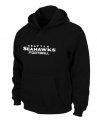 Seattle Seahawks Authentic font Pullover Hoodie Black