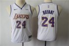 Lakers #24 Kobe Bryant White Youth Nike Swingman Jersey