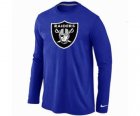 Nike Oakland Raiders Logo Long Sleeve T-Shirt BLUE