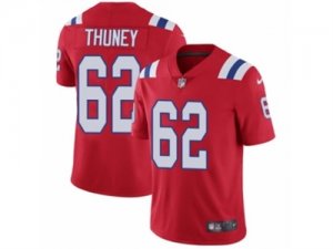 Mens Nike New England Patriots #62 Joe Thuney Vapor Untouchable Limited Red Alternate NFL Jersey