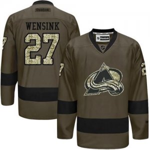 Colorado Avalanche #27 John Wensink Green Salute to Service Stitched NHL Jersey